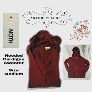 MOTH by Anthropologie Cardigan Hoodie Sweater, Size M